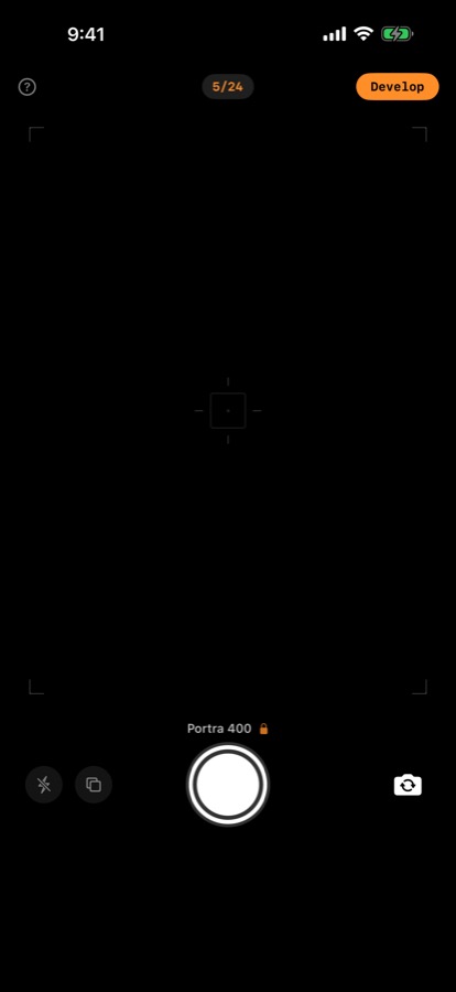 Grainify film selection screen