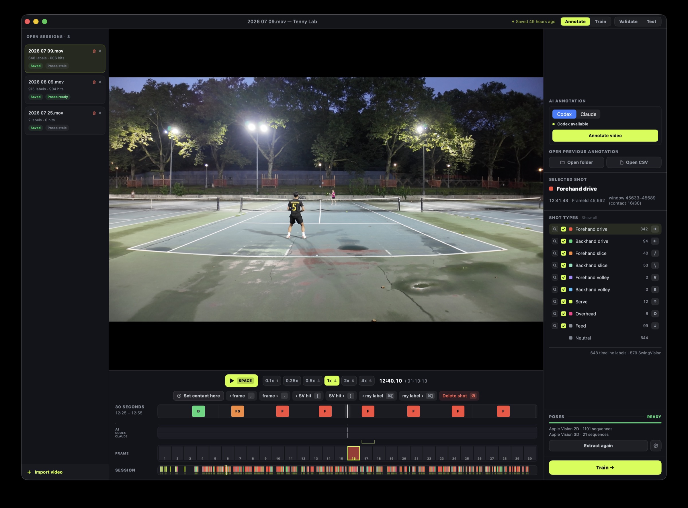 Tenny Lab annotation workspace on Mac