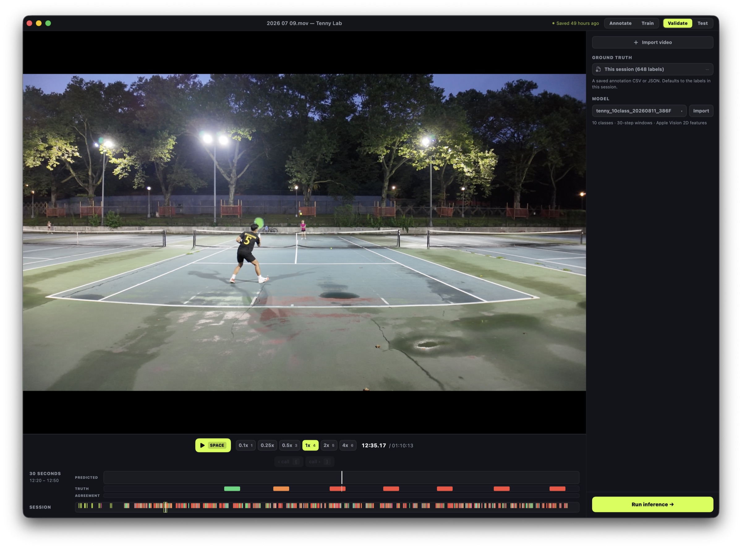 Tenny Lab validation workspace on Mac